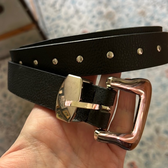 Jessica Simpson Accessories - Jessica Simpson Black Silver Studded Belt
